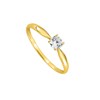 Bague Femme - Solitaire - Or 9 Carats - Oxyde de zirconium - 0,30 Carat - vue V2