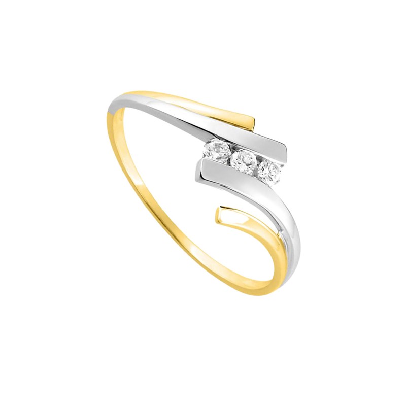 Bague Femme - Oxyde de zirconium - Or 9 Carats - vue 2