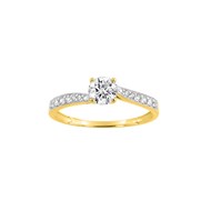 Bague Femme - Oxyde de zirconium - Or 9 Carats