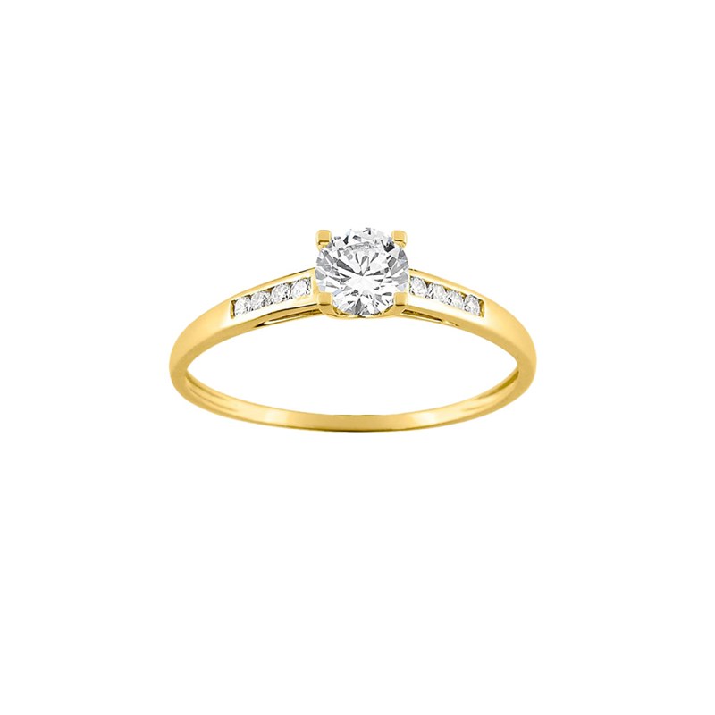 Bague Femme - Oxyde de zirconium - Or 9 Carats