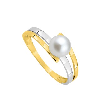 Bague femme - perle - Or 9 Carats