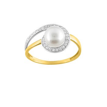 Bague femme - perle - Or 9 Carats