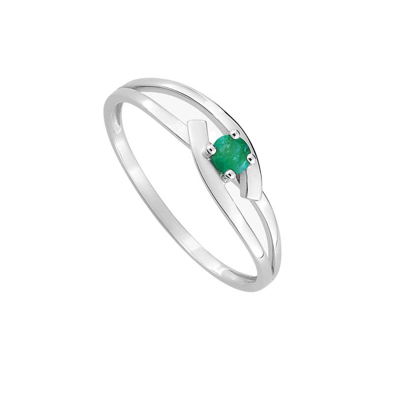 Bague femme - émeraude - Or 9 Carats - vue 2