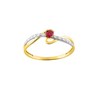 Bague femme - rubis - Or 9 Carats - vue V1