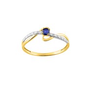 Bague femme - saphir - Or 9 Carats