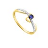 Bague femme - saphir - Or 9 Carats - vue V2