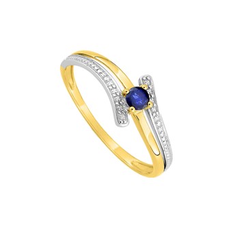 Bague femme - saphir - Or 9 Carats