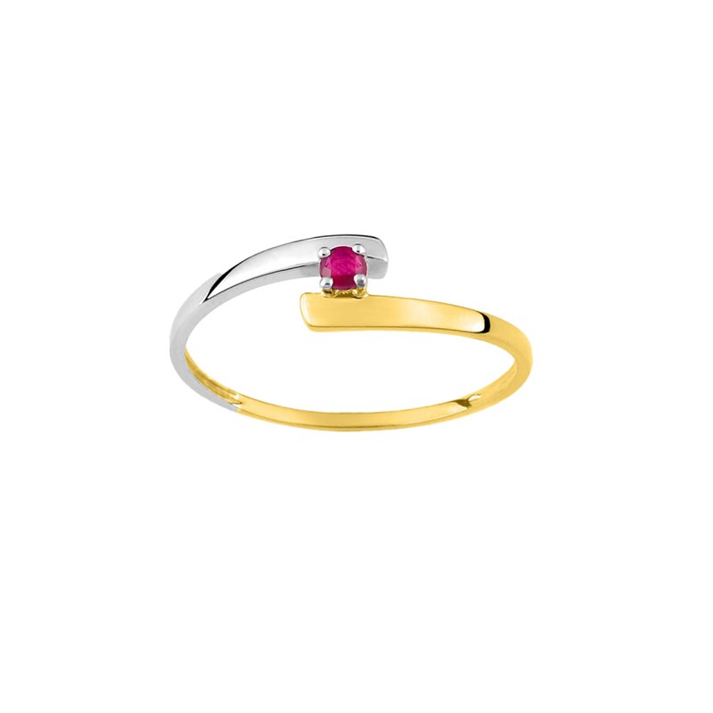 Bague femme - rubis - Or 9 Carats