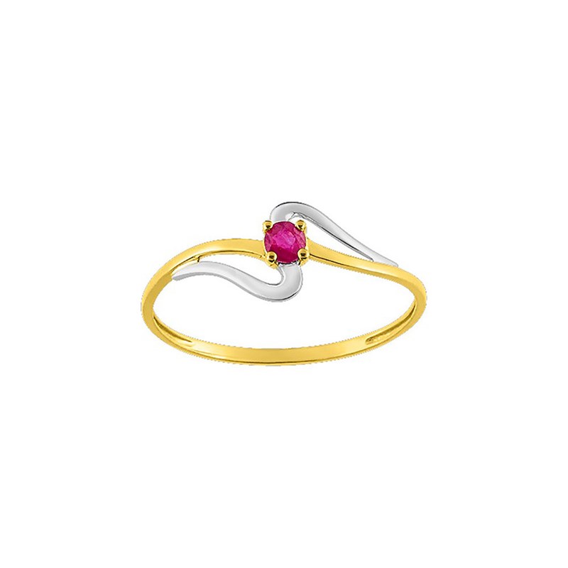 Bague femme - rubis - Or 9 Carats