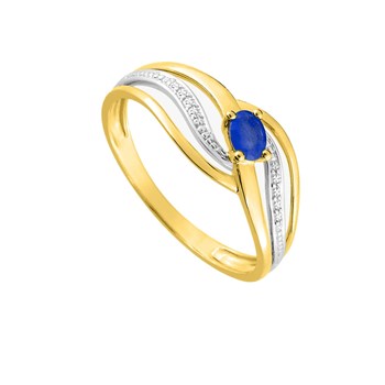 Bague femme - saphir - Or 9 Carats