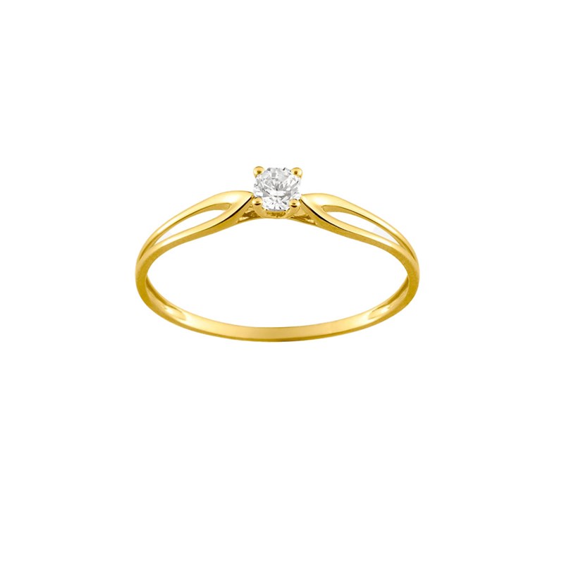 Bague Femme - Oxyde de zirconium - Or 9 Carats