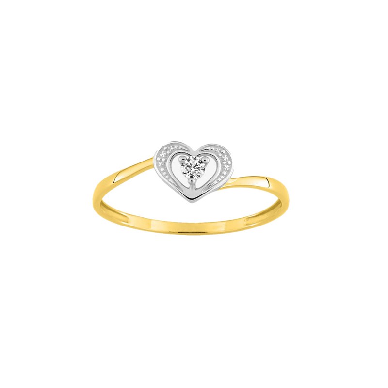 Bague Femme - Oxyde de zirconium - Or 9 Carats