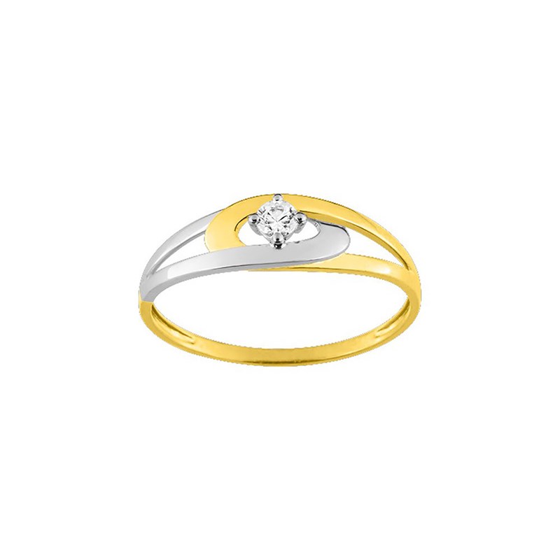 Bague Femme - Oxyde de zirconium - Or 9 Carats