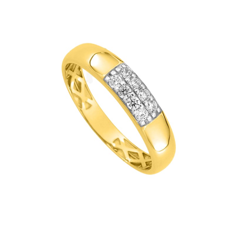 Bague Femme - Oxyde de zirconium - Or 9 Carats - vue 2