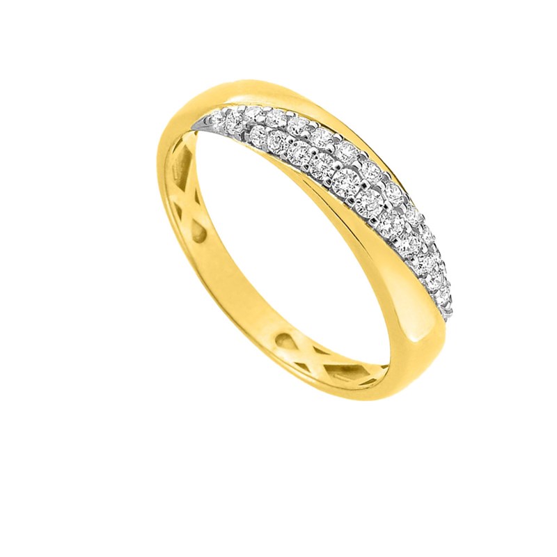 Bague Femme - Oxyde de zirconium - Or 9 Carats - vue 2