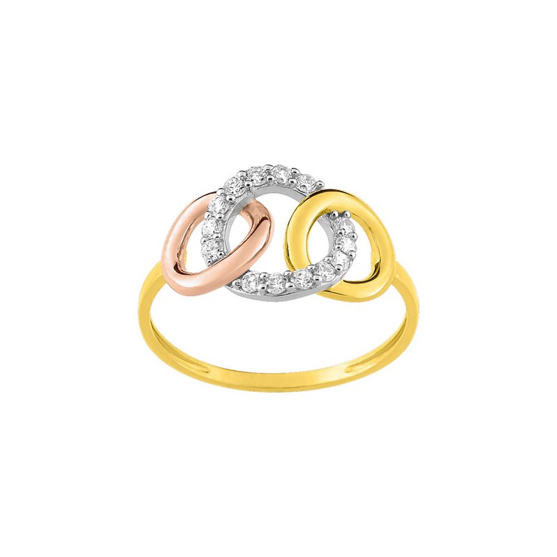 Bague Femme - Oxyde de zirconium - Or 9 Carats