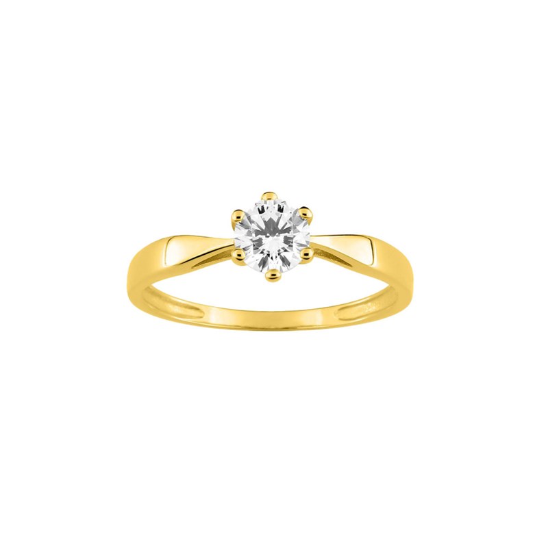 Bague femme - Oxyde de zirconium - Or 9 Carats