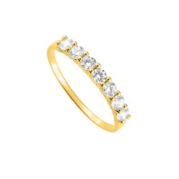 Bague femme - Oxyde de zirconium - Or 9 Carats