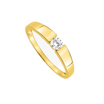 Bague femme - Oxyde de zirconium - Or 9 Carats