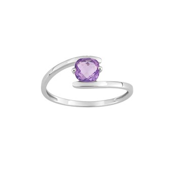 Bague femme - améthyste - Or 9 Carats