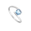 Bague femme - topaze - Or 9 Carats - vue V2