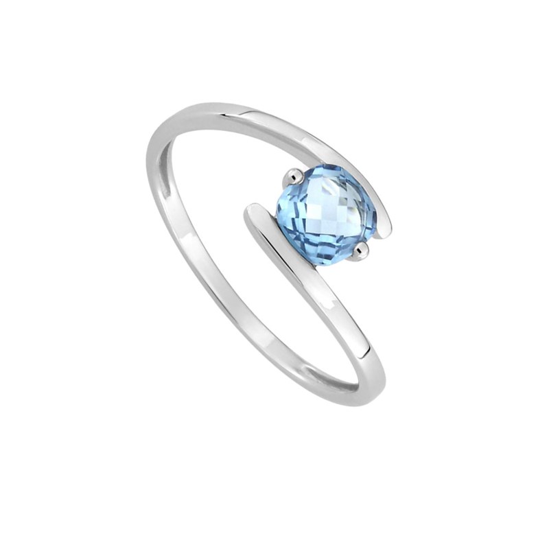 Bague femme - topaze - Or 9 Carats - vue 2