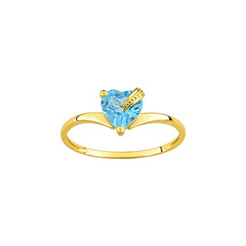 Bague femme - topaze - Or 9 Carats