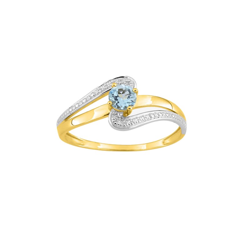 Bague femme - topaze - Or 9 Carats