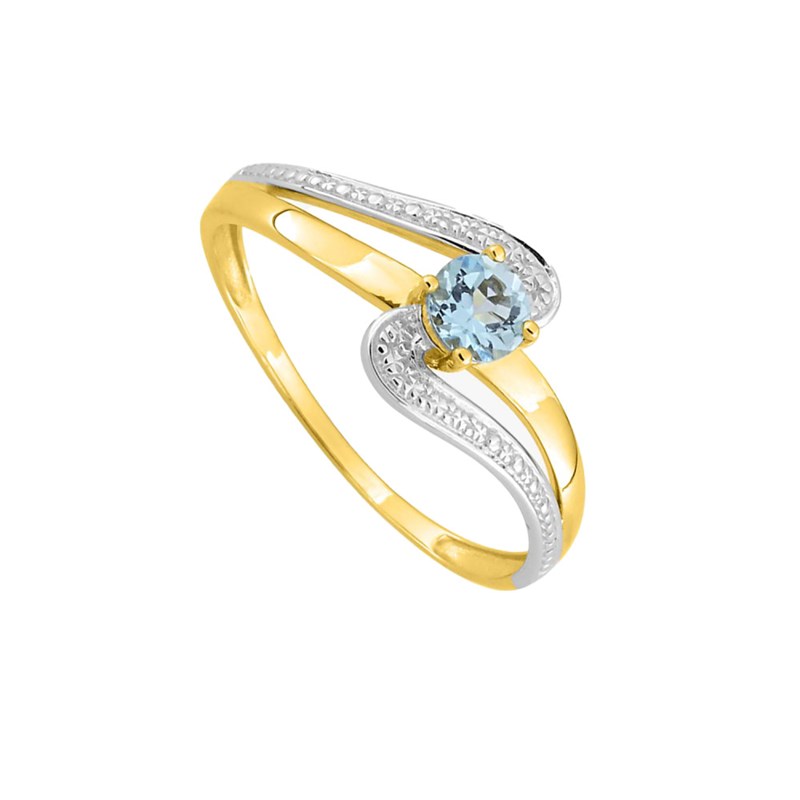 Bague femme - topaze - Or 9 Carats - vue 2