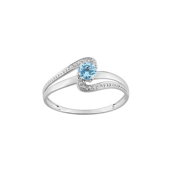 Bague femme - topaze - Or 9 Carats