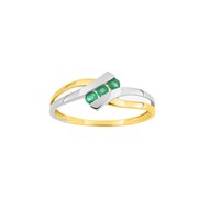 Bague femme - Emeraude - Or 9 Carats