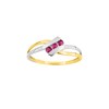 Bague femme - Rubis - Or 9 Carats - vue V1