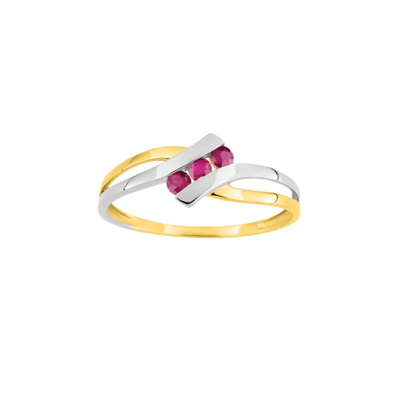 Bague femme - Rubis - Or 9 Carats