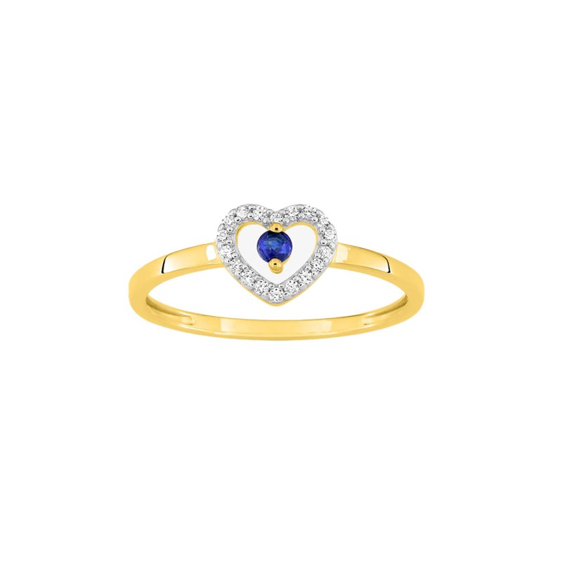 Bague femme - Saphir - Or 9 Carats