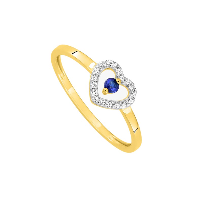 Bague femme - Saphir - Or 9 Carats - vue 2