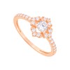 Bague femme - Or rose - Or 9 Carats - vue V2