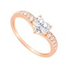 Bague femme - Or rose - Or 9 Carats - vue V2