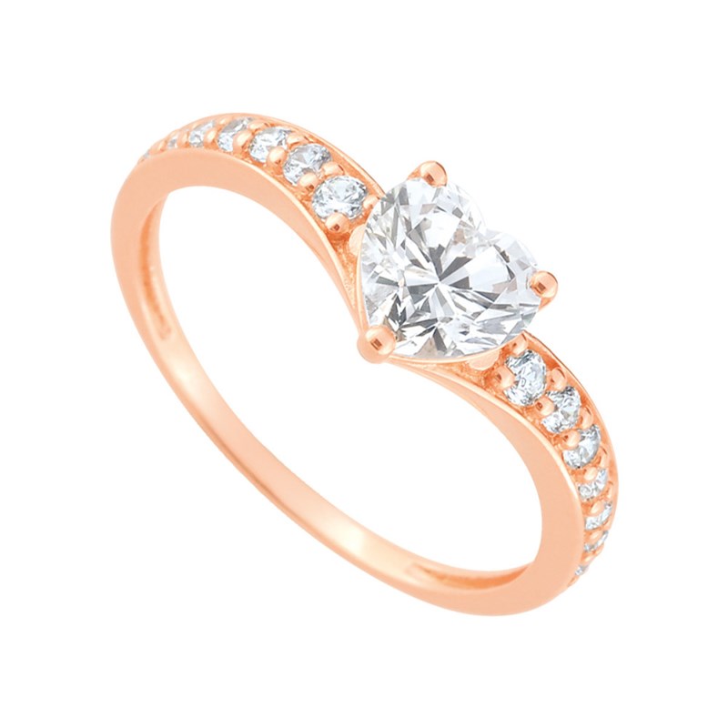 Bague femme - Or rose - Or 9 Carats - vue 2