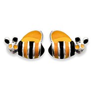 Boucles d'oreilles Enfant - Argent 925 - Email - abeille