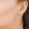 Boucles d'oreilles Femme - Argent 925 - Oxyde de zirconium - coeur - vue V2