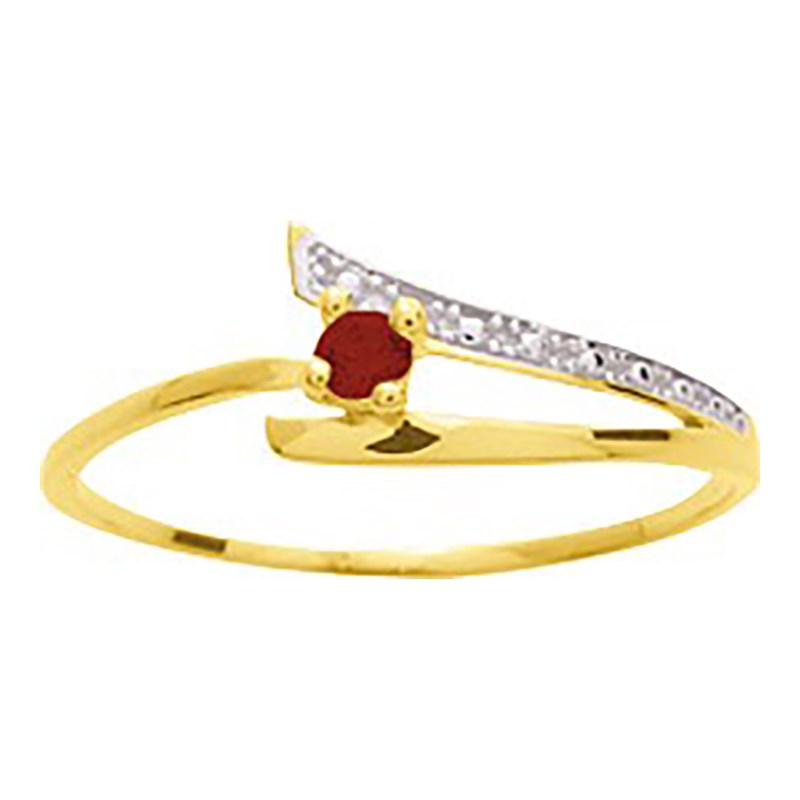 Bague Femme - rubis - Or 18 Carats