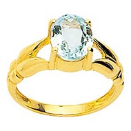 Bague Femme - Or 18 Carats - Aigue Marine : 1,70 carats