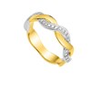 Bague Femme - Or 18 Carats - Diamant 0.11 Carats - vue V2