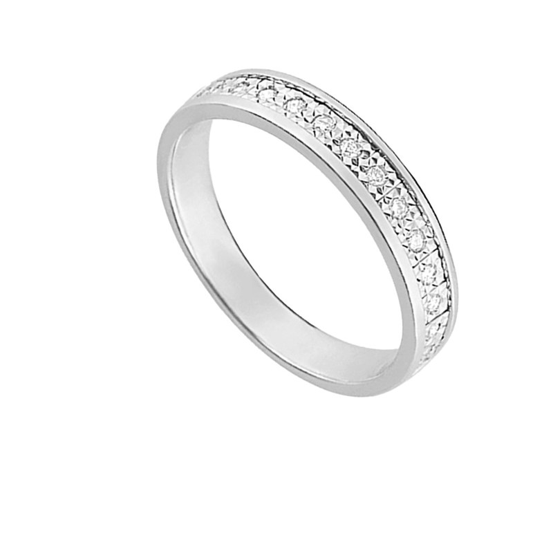 Bague Femme - Or 18 Carats - Diamant 0.10 Carats - vue 2