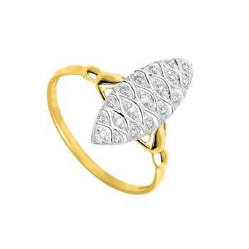Bague Femme - Or 18 Carats - Diamant 0,11 Carats