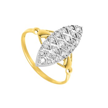 Bague Femme - Or 18 Carats - Diamant 0,21 Carats