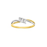 Bague Femme - Or 18 Carats - Diamant 0,08 Carats
