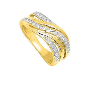 Bague Femme - Or 18 Carats - Diamant 0,09 Carats