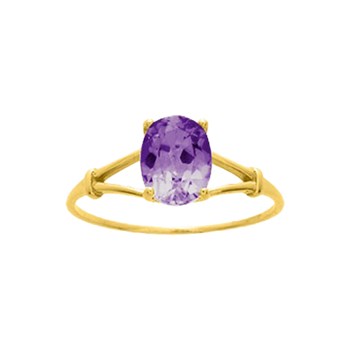 Bague Femme - améthyste - Or 18 Carats