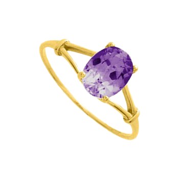 Bague Femme - améthyste - Or 18 Carats